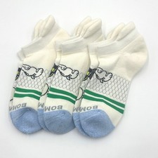 BOMBAS 3 Pairs Women's Cushion Ankle Socks Sno-opy Size Med 8-10.5 White picture