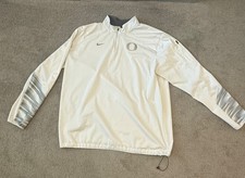 Nike Oregon Ducks Team Issued Player 1/4 Zip Jacket White XXL Rare PE picture