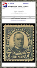 US Scott 559 7c McKinley Black Ungraded, Mint OGnH PSE Certificate (1923) picture