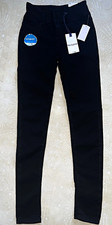 WallFlower Women's Sassy High Rise Skinny Jeans Black Denim 1/25 regular picture