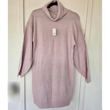 NEW Gap Kids Pink Shimmer Turtleneck Sweater Dress XXL 14-16 Metallic Knit  NWT picture