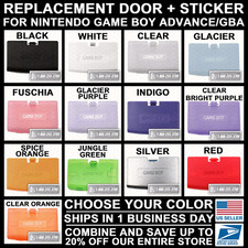 Battery Cover for Nintendo Game Boy Advance GBA Door Black/Glacier/Fuschia/Clear picture