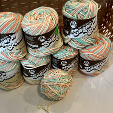 Lily Sugar ’n Cream Cotton Yarn Lot 7 Full + Partial Pastel Variegated picture