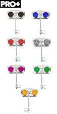 PRO+ Diamond Rear View Bicycle Mirrors Reflectors Lowrider Cruiser Bike Chrome picture
