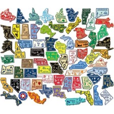North America Magnet Set by Classic Magnets, 67-Piece Rubber Magnet Set picture