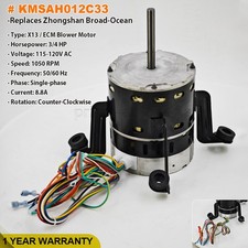 For Broad-Ocean HVAC Furnace Blower Motor 1050 RPM 3/4 HP 115-120V 1Ph 50/60Hz picture