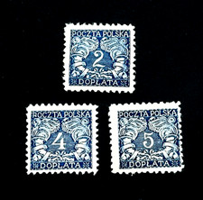 POLAND Stamp Lot - 1919 Postage Due Cornucopias 2,4,5h MHR r7 picture