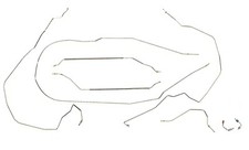 Complete Stainless Steel Prebent Brake Line Kit For Front Power Disc Rear Drum picture