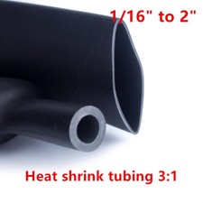 Black Heat Shrink Tubing Tube Dual Wall 3:1 Marine Adhesive Glue Lined picture