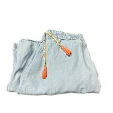Matilda Jane Wide Leg Pants Womens L Dream Chasers On the Shore Light Blue Boho picture
