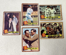 Lot (5) Vintage BABE RUTH  1962 TOPPS Baseball Cards #s 136, 137, 139, 140 & 143 picture