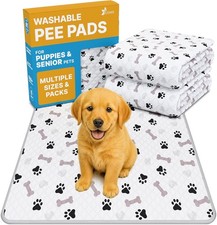 Washable Waterproof Dog Pee Pads - 2 Pack Reusable 30x34 with Anti-Slip Backing picture