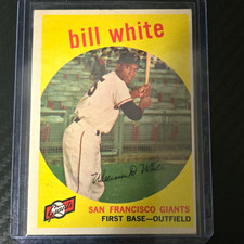 Topps 1959 Topps Bill White RC San Francisco Giants Baseball Card #359 picture
