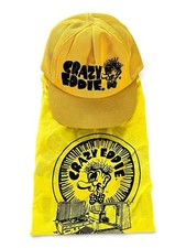 Set VTG Crazy Eddie Yellow 80s NYC New York Prices Are Insane ~HAT and T-Shirt L picture