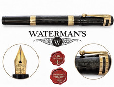 Waterman's Retractable Fountain Pen Vintage 908 Gold Plated Anillos Nib picture