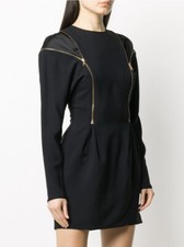 BNWT Authentic Women’s Versace Dress Black Zip Detail Size IT40 AU10 RRP $2,500 picture
