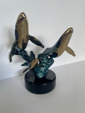 VTG Chris Riese Lassen Bronze Whale 5” Sculpture Signed 113/300 FLAW picture