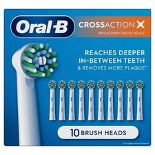 Oral-B Cross Action X - Replacement Brush Heads-  10 Count - Sealed picture