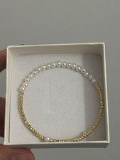 New 4-5mm Freshwater Pearl Stretch Bracelet GF Beaded Bracelet Stackable picture