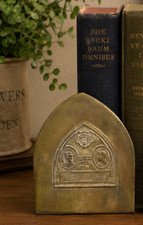 Pair of Lindenwood College Brass Bookends St Charles MO 1827-1927 picture
