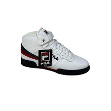 Fila F13V Mid Top Sneakers Mens 8.5 White Navy Red Retro Basketball Shoes picture