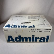 Vintage Admiral VHS 4 Head VCR Model 63-20418 w/ Remote New Factory Sealed NOS picture
