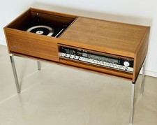 Grundig Studio 650 Vintage 60s 70s Radio Luxus DUAL Record Player Walnut Wood picture