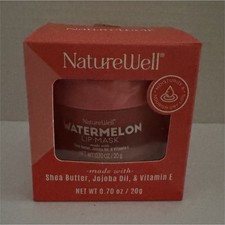 NatureWell Watermelon Lip Mask 0.70 oz Shea Butter Jojoba Oil Vitamin E Pink picture