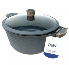 Deane & White D&W Casserole Stock Pot Nonstick With Lid 10.3-QT, 12.5” Cookware picture