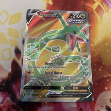 Pokémon TCG Holo Ultra Rare Full Art Rayquaza 193/203 Evolving Skies NM picture