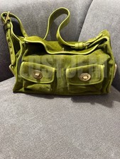 Coach Haversack 2008 Vintage Green Suede Legacy Bleecker Street 12797 picture