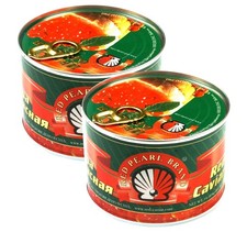 Alaskan Red Salmon Caviar Salmon Roe Lightly Salted Caviar 1 Lbs x Set of 2 picture