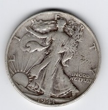 1941S Walking Liberty Circulated Silver Half Dollar 90% Silver ACTUAL COIN SHOWN picture