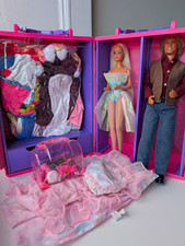 1991 Barbie Deluxe Doll Trunk Case W/ Ken Clothes Accessories Bundle Job Lot picture