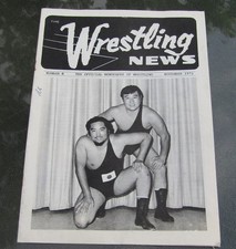 1972 November The Wrestling News Number 6 N.W.A. Yasu Fuji Chati Yokouchi Cover picture
