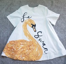 Anthropologie New Maeve Emmy Le Swan Dress Women's  swing Mini Short Sleeve S  picture