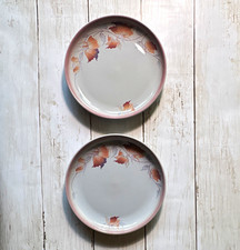 Denby Twilight Stoneware Salad Plates Set of 2, 6.5 in Floral Glossy England picture