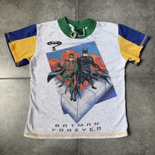 Vintage 1996 Batman forever dc comics Batman & Robin T Shirt Kids 6 picture