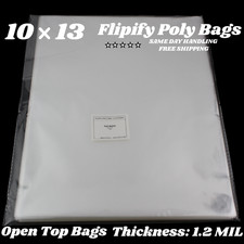 10x13 CLEAR BAGS Large Plastic Packaging Top Open Flat Packing T-Shirt Apparel picture