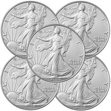 Lot of 5 - 2026 $1 American Silver Eagle 1 oz BU picture