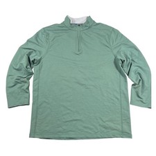 J.Crew Performance Mens Large Sage Green Quarter Zip Pullover Lightweight EUC picture