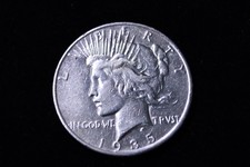 1935-S Peace Silver Dollar $1  - Scarce San Francisco Mint - Cleaned picture
