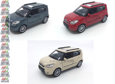 KIA Soul 1:34-1:39 DIECAST Car Cream / Blue Gray/ Red Model COLLECTION New picture