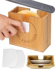 Adjustable Bagel Slicer Holder, Bagel Cutter for Small and Large Bagels with Non picture