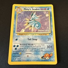 Pokemon TCG. Misty's Seadra (Prerelease) 009/132 Wotc Promo Holo picture