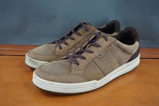 ECCO Jack Shoes Mens 13.5 Brown Nubuck Low Top Casual Cushioned Padded Sneakers picture