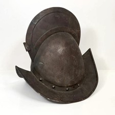 Antique 19thC 17th Century Style Spanish ~ German Comb Morion 2 Piece Helmet picture