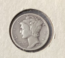 1944-D Mercury Dime Denver Mint – 90% Silver F picture