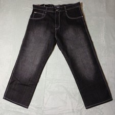 Y2K Southpole 4180 Jeans Men's 38x30 Sand Black Faded Baggy Wide Hip Hop Skater  picture