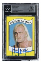 Hulk Hogan Signed Slabbed Reprint 1982 Wrestling All Stars Card #2 BAS picture